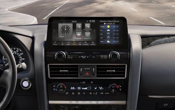 2023 Nissan Armada touchscreen and front console | Carlock Nissan of Jackson in Jackson TN